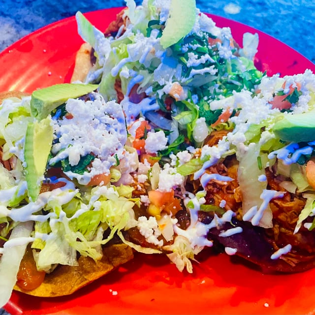 Grilled Chicken Tostadas.