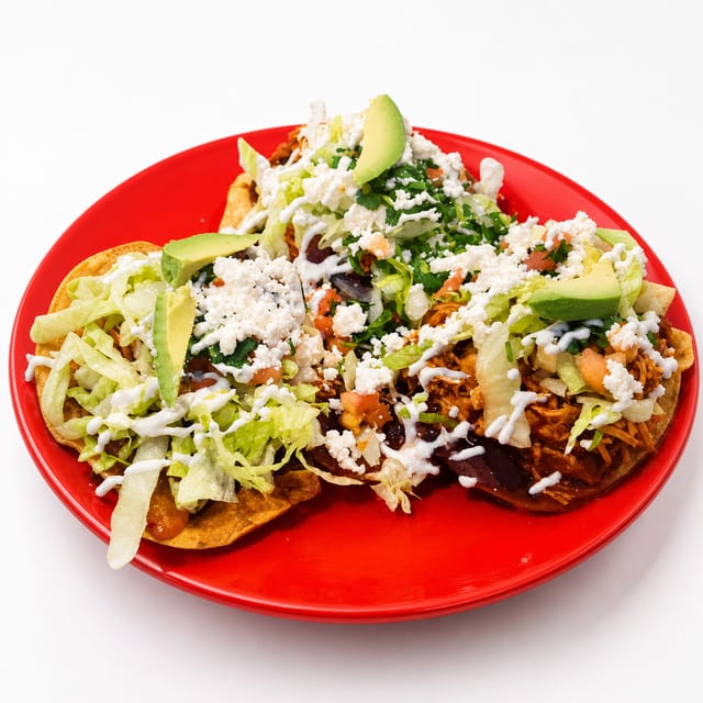 Spicy Chicken Tostadas (Tinga).