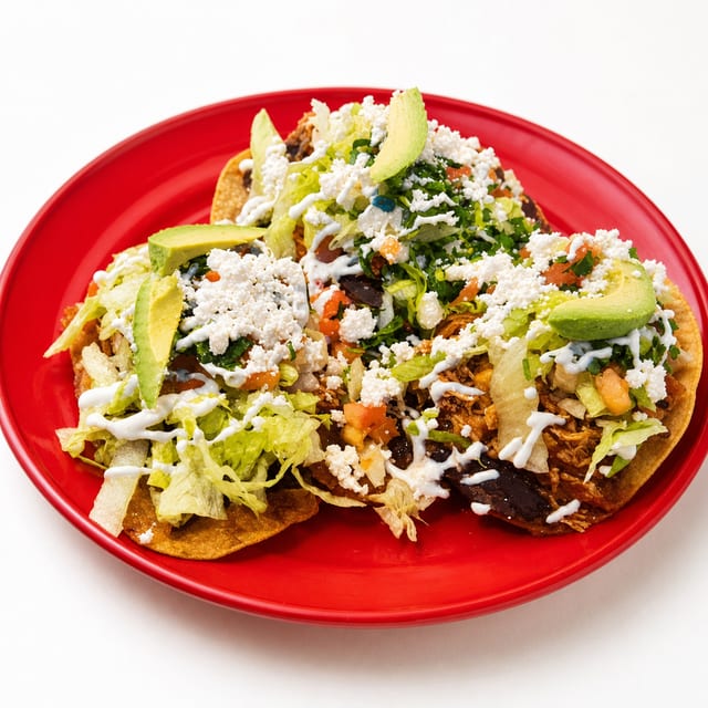 Fried Pork (Carnitas) Tostadas.