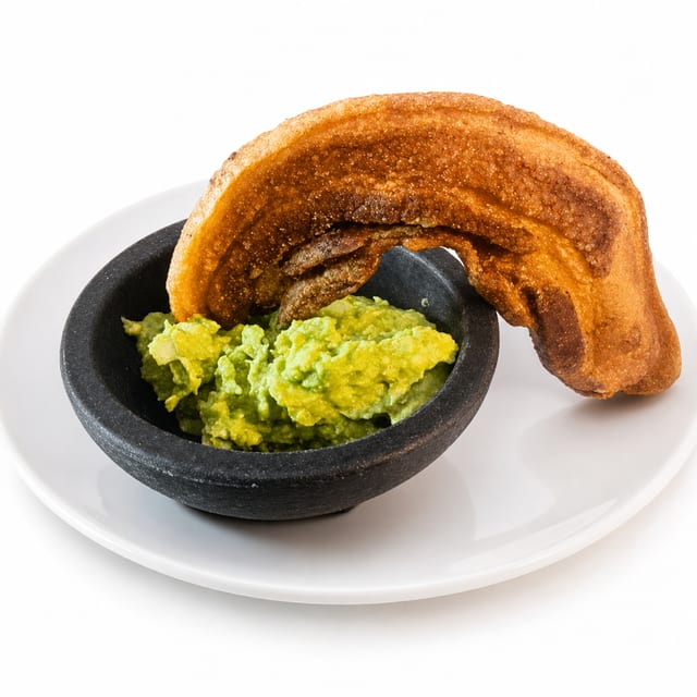 Chicharron and Guacamole.