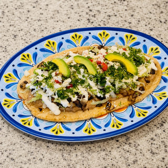 Pork Birria Huarache.