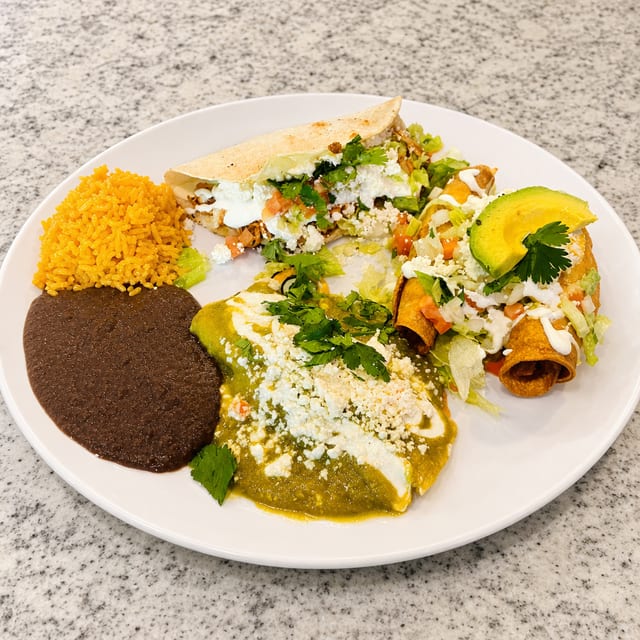 #2 Enchilada, Quesadilla, Taco Dorado.