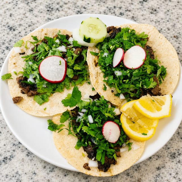 Fried Pork (Carnitas) Tacos.