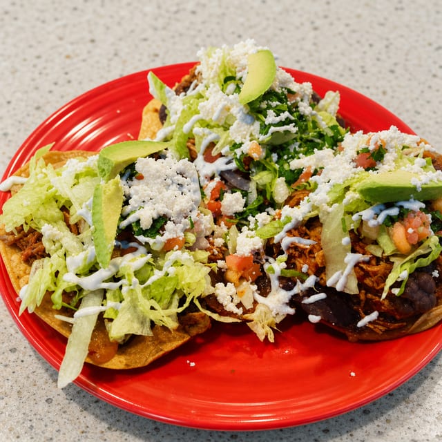 Seasoned Pork Tostadas.