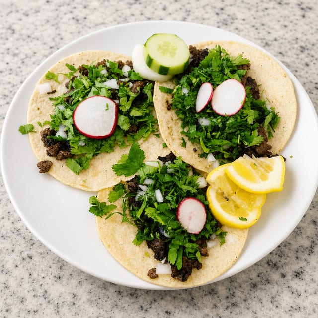 Spicy Chicken (Tinga) Tacos.